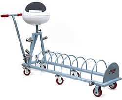 DHS portable weight rack with wheels and chalk container