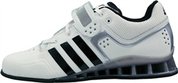 White adiPower weightlifting shoes