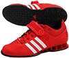 Red adiPower weightlifting shoes